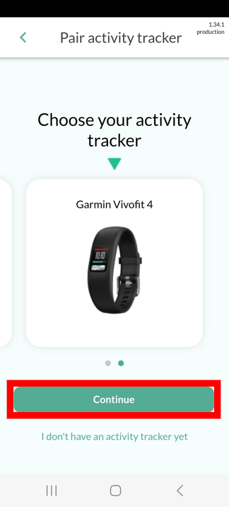 How to pair your activity tracker Garmin Vivofit 4 with the moveUP app Support orthopedics moveUP